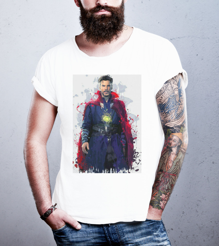 Doctor Strange Spellbinding Red Cloak And Magic Artistry T-Shirt