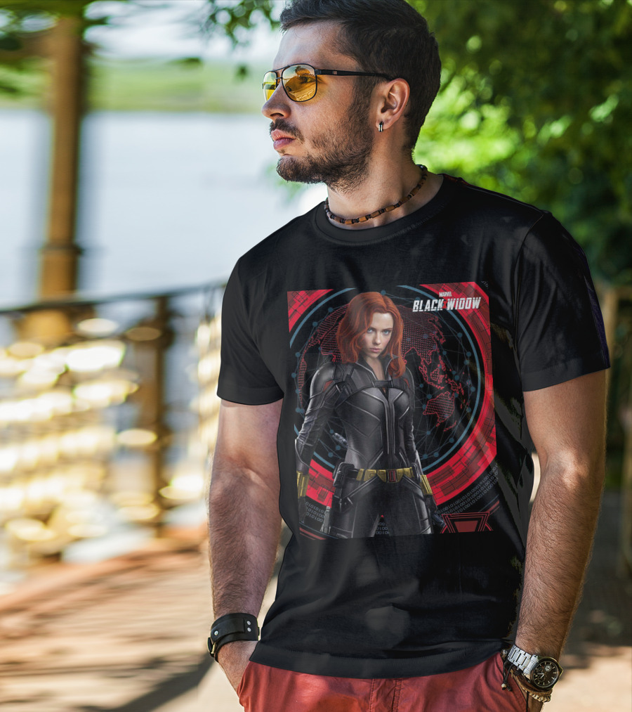 Marvel Black Widow Natasha Romanoff Avengers Iconic Suit T-Shirt