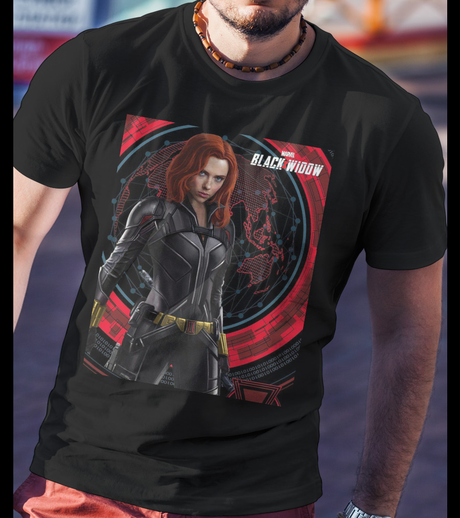 Marvel Black Widow Natasha Romanoff Avengers Iconic Suit T-Shirt