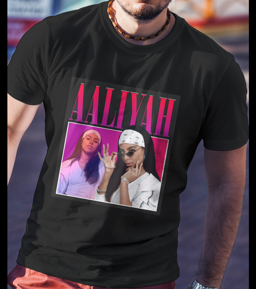 Aaliyah Pink And Red Gradient Bandana T-Shirt