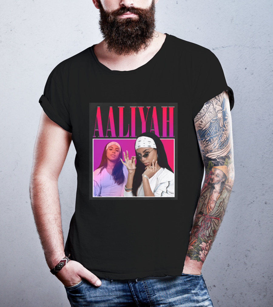 Aaliyah Pink And Red Gradient Bandana T-Shirt