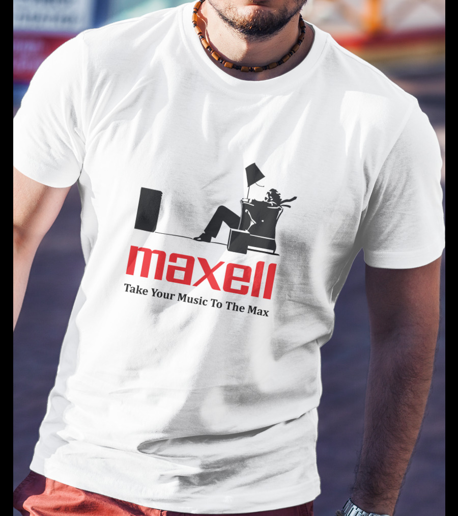Maxell Take Your Music To The Max Journal Standard Drop Nostalgic T-Shirt