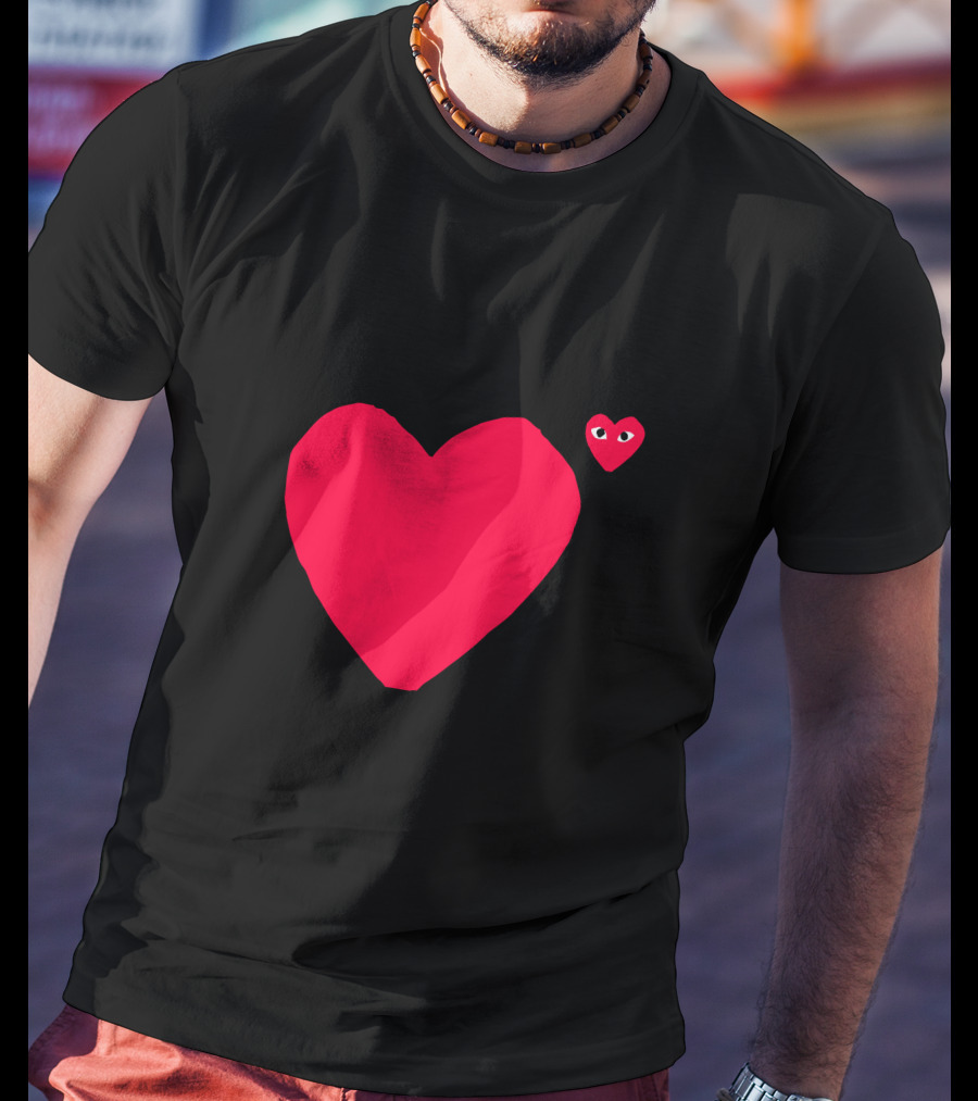 Comme Des Garçons Play Red Heart Icon Eyes T-Shirt