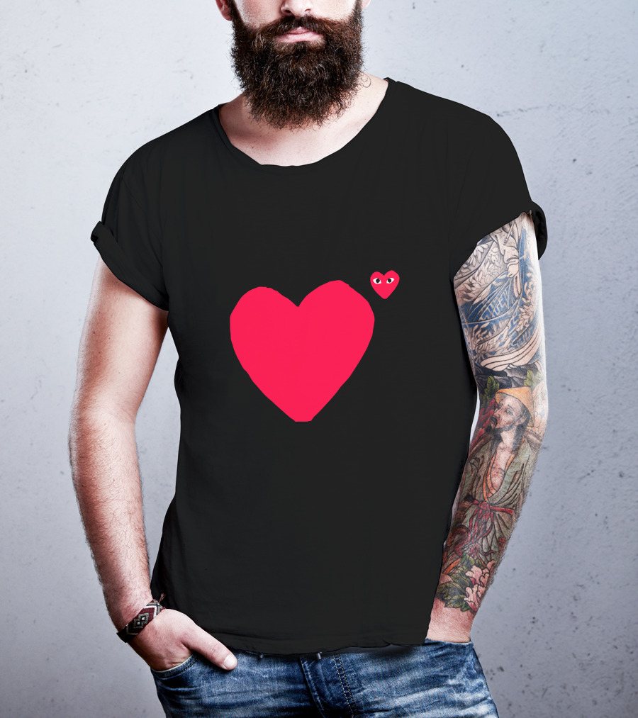 Comme Des Garçons Play Red Heart Icon Eyes T-Shirt