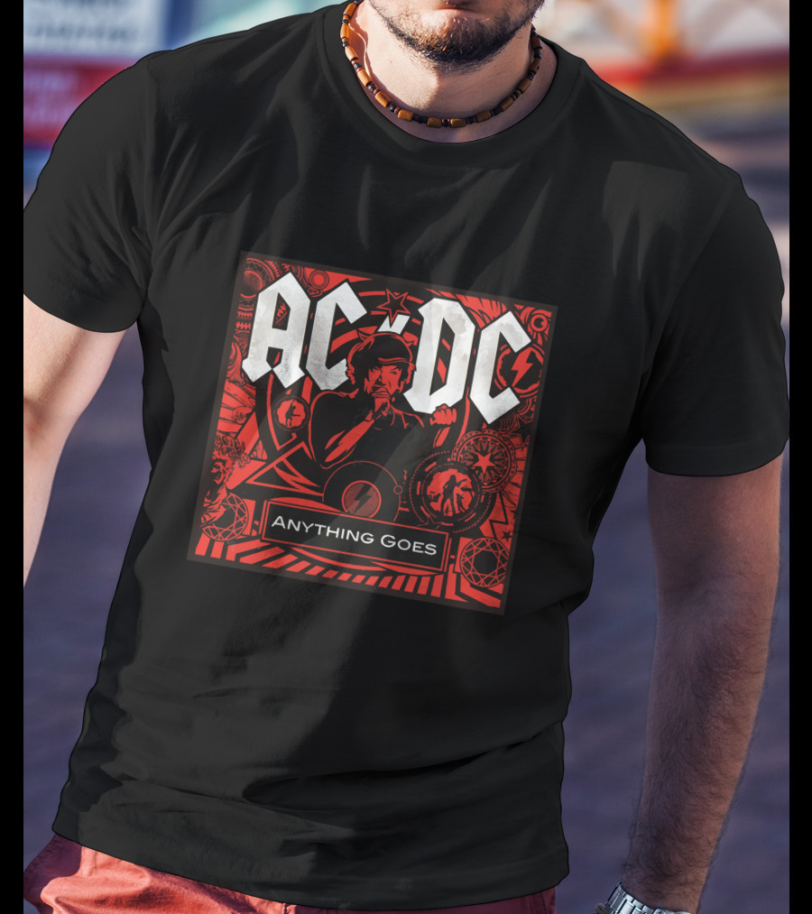 ACDC Anything Goes Star Red Lightning Bolt T-Shirt