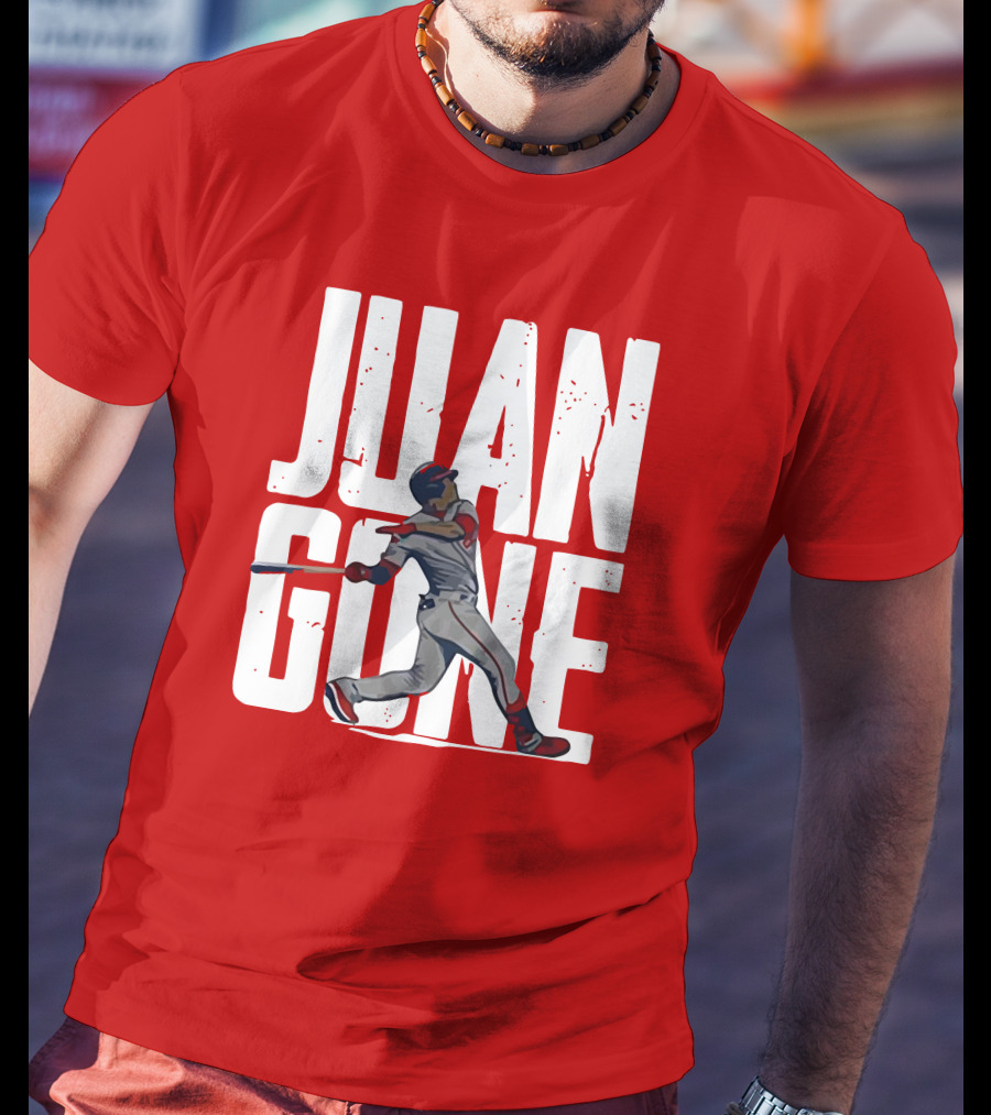 Juan Gone Baseball Player Silhouette Swinging Bat T-Shirt