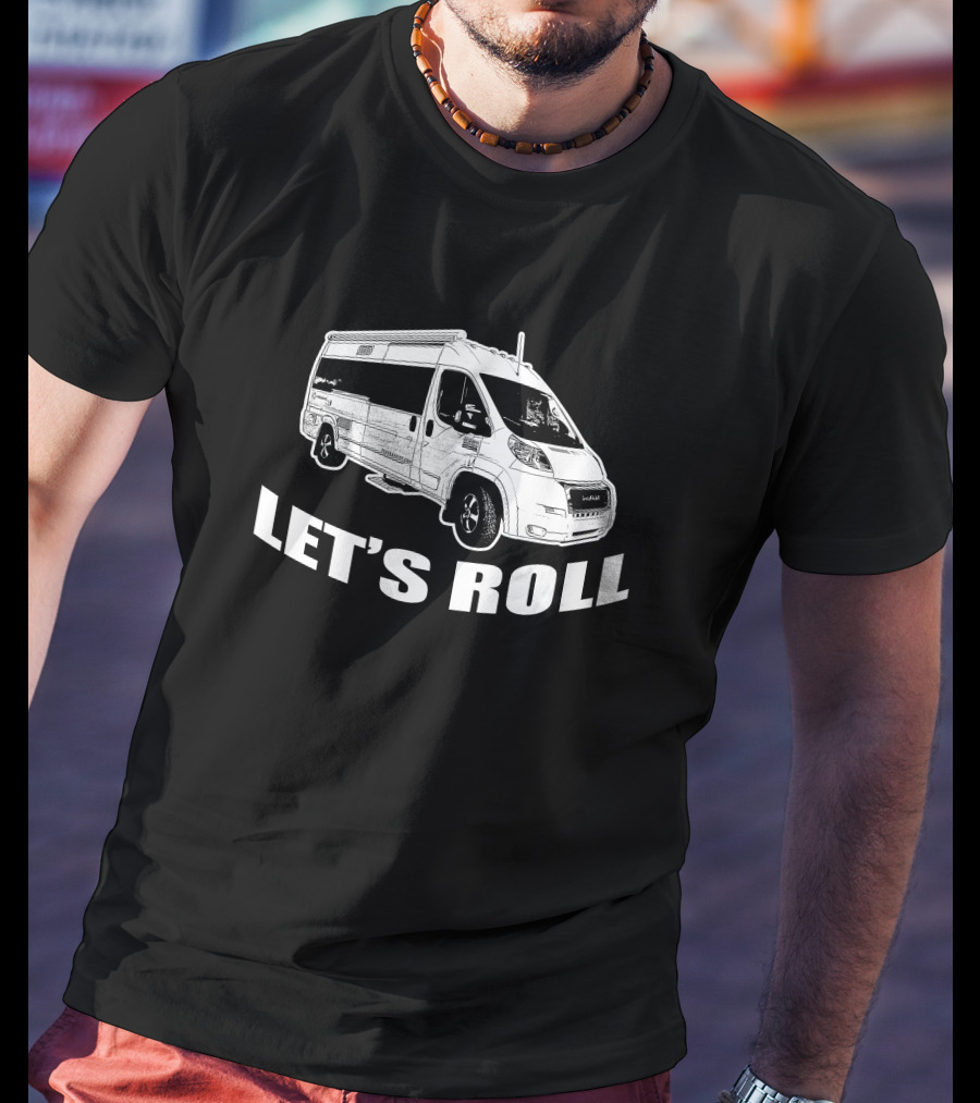 Let's Roll Panoramic Rv T-Shirt