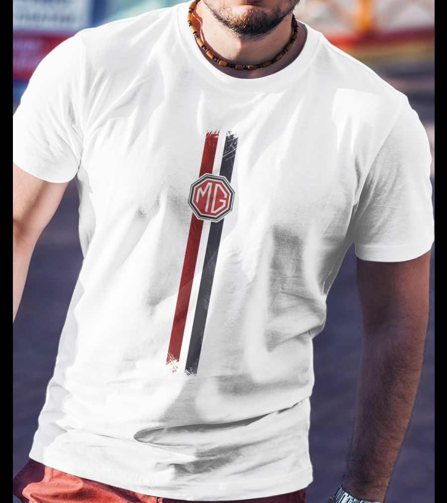 MG Midget Racing Stripe Badge T-Shirt