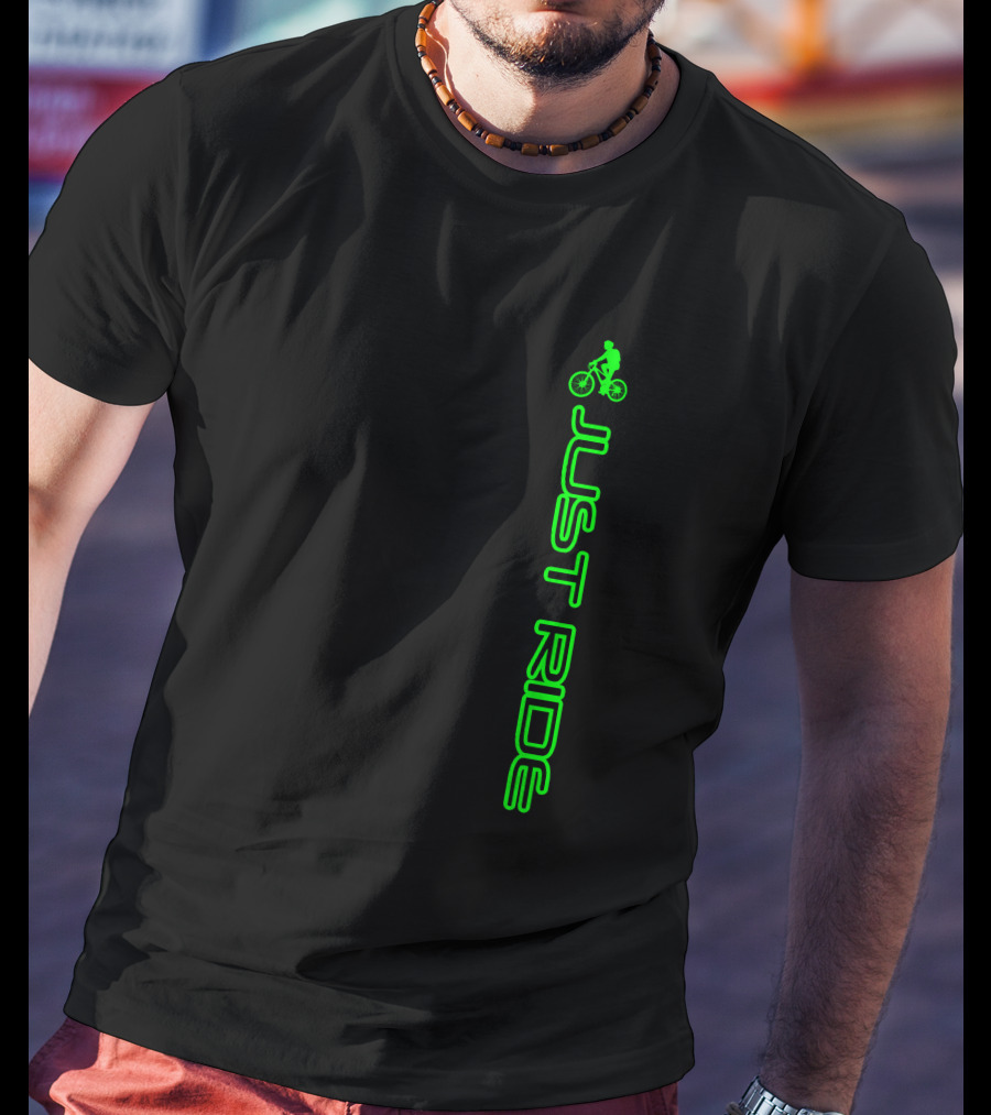 Just Ride Neon Green Bike T-Shirt