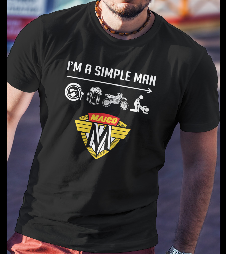 I'm A Simple Man Maico Motorcycle Icons T-Shirt