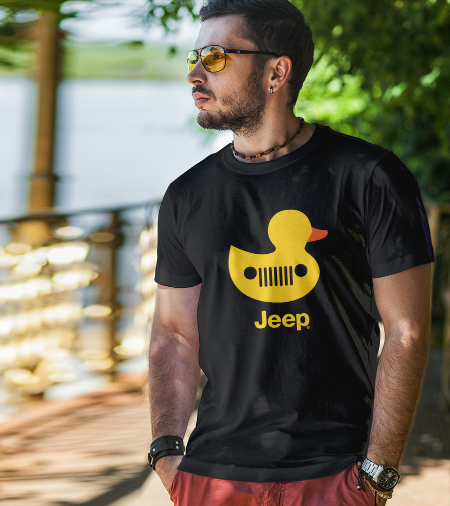 Duck Duck Jeep Rubber Duck Jeep Grill T-Shirt