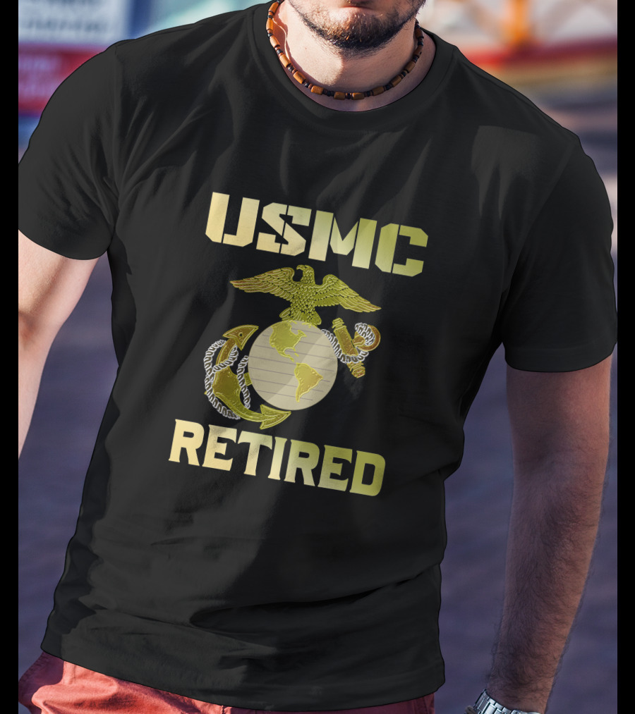 USMC Retired Eagle Globe Anchor T-Shirt