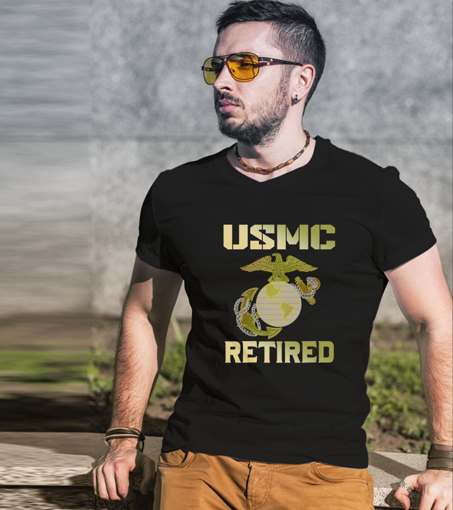 USMC Retired Eagle Globe Anchor T-Shirt