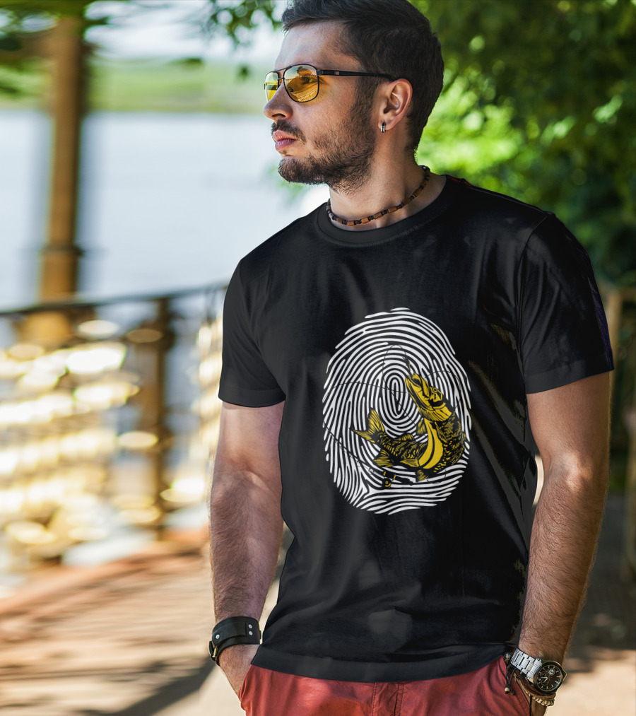 Fingerprint Sport Fishing Bass T-Shirt