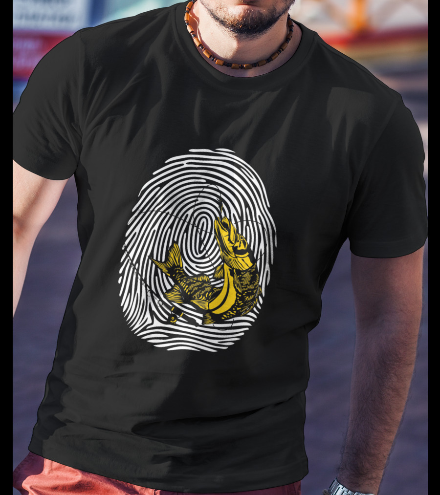 Fingerprint Sport Fishing Bass T-Shirt