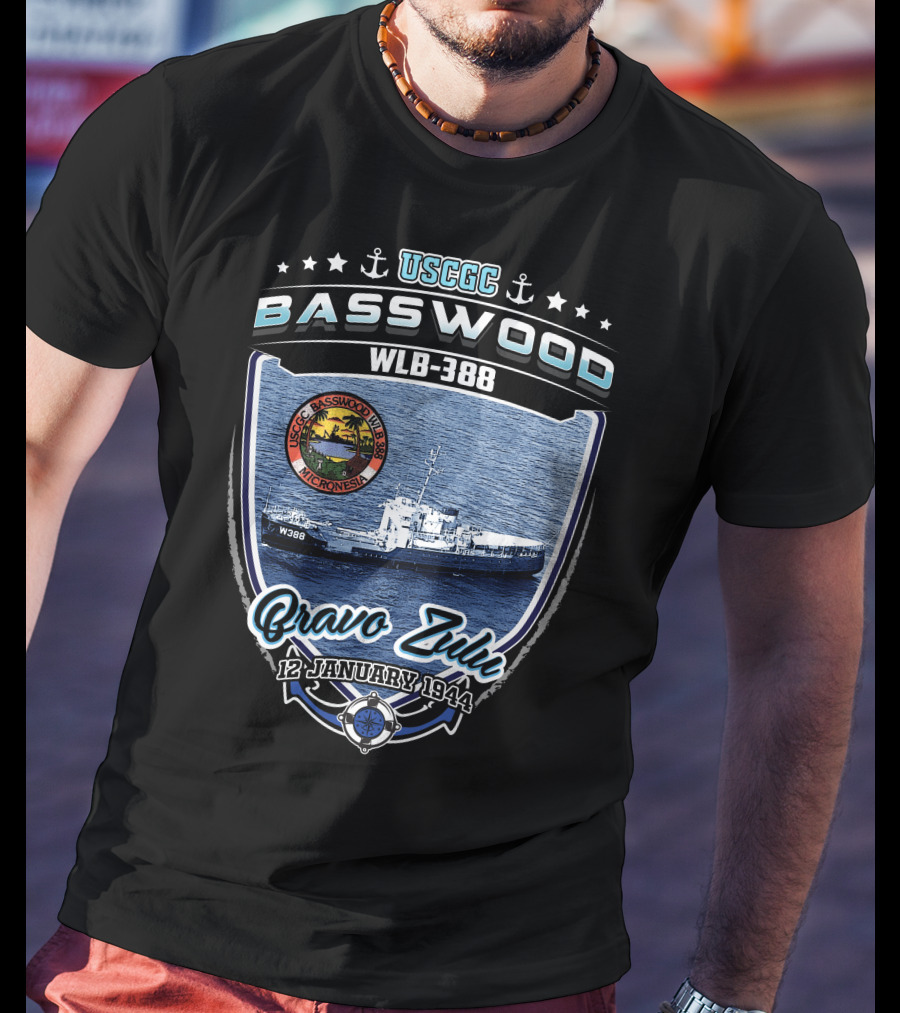 USCGC Basswood WLB-388 Bravo Zulu 12 January 1944 Micronesia T-Shirt
