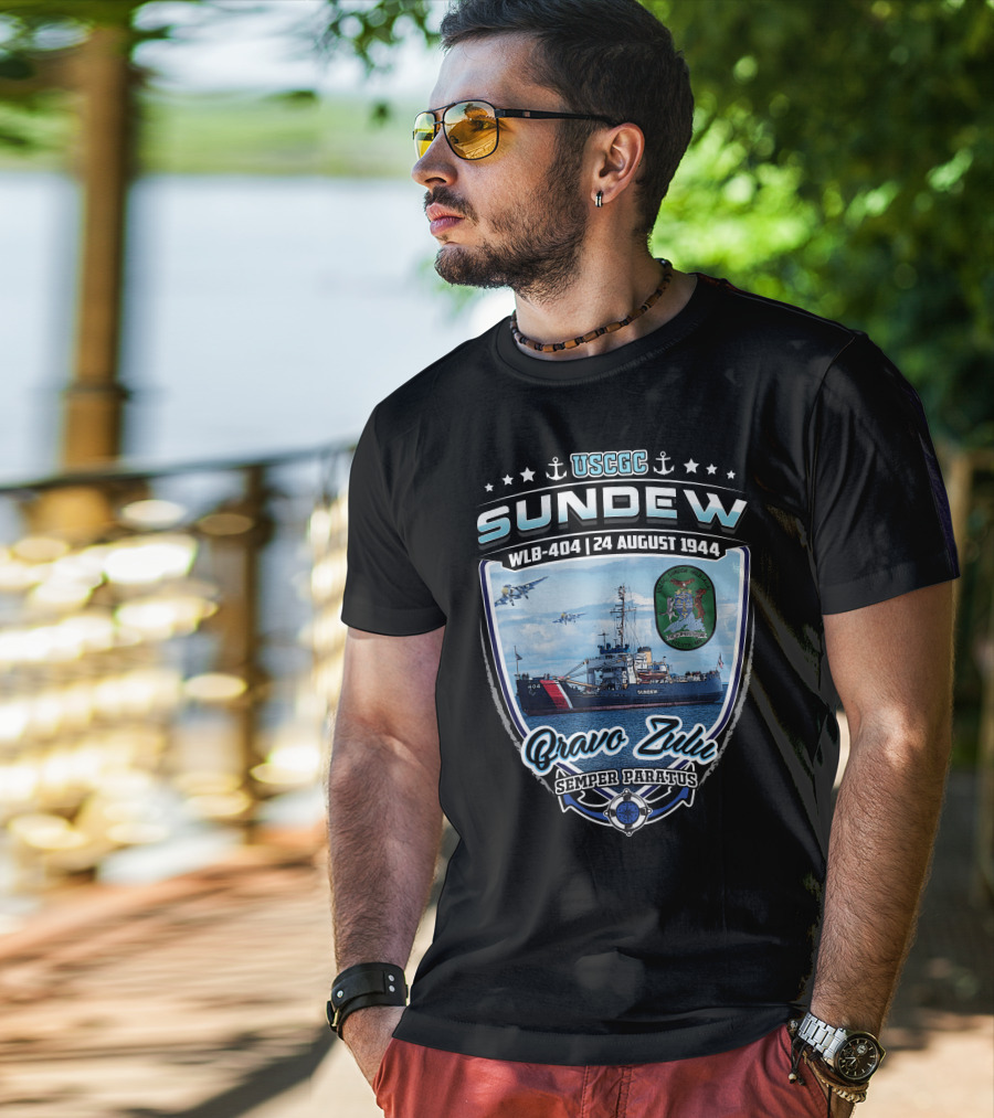Uscgc Sundew Wlb-404 24 August 1944 Bravo Zulu Semper Paratus T-Shirt