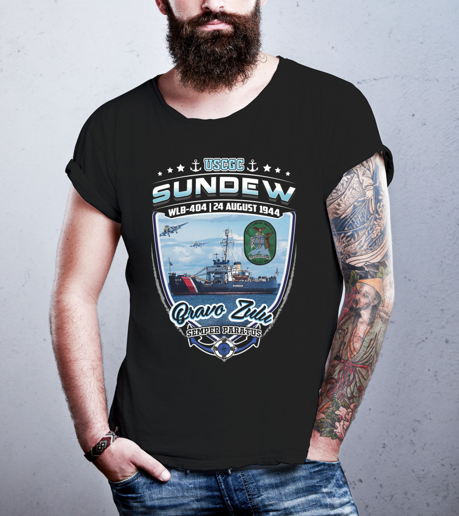 Uscgc Sundew Wlb-404 24 August 1944 Bravo Zulu Semper Paratus T-Shirt