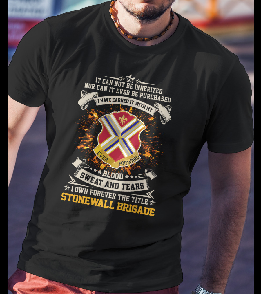 116Th Infantry Regiment Stonewall Brigade Ever Forward Blood Sweat And Tears T-Shirt