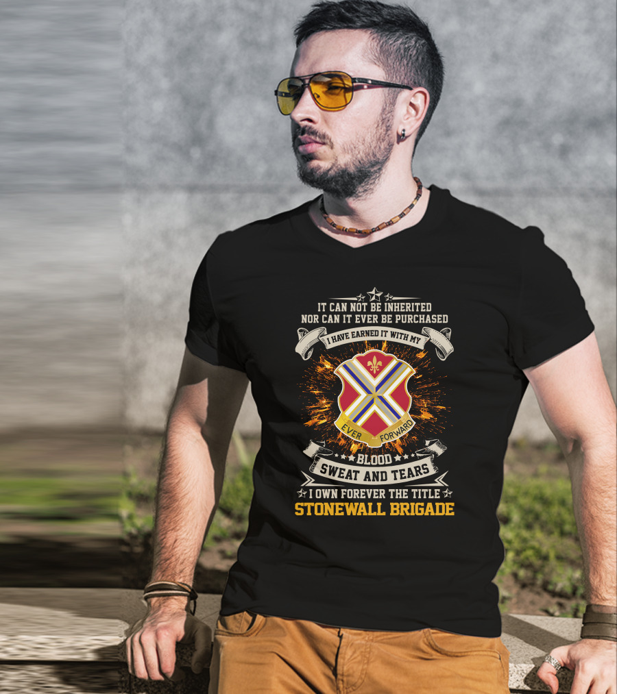 116Th Infantry Regiment Stonewall Brigade Ever Forward Blood Sweat And Tears T-Shirt