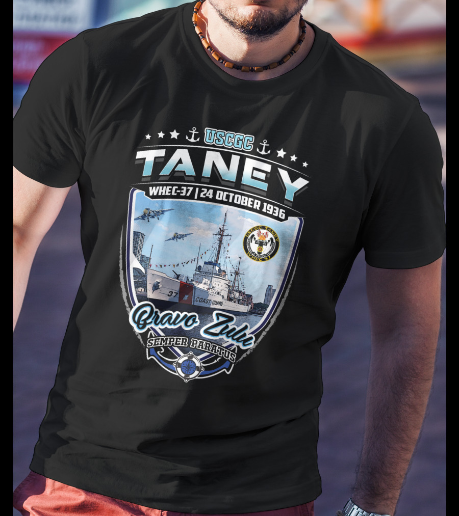 Uscgc Taney Whec-37 24 October 1936 Bravo Zulu Semper Paratus Coast Guard T-Shirt