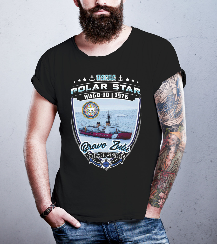 Uscgc Polar Star Wagb-10 1976 Bravo Zulu Polar Spare R.b. Coast Guard T-Shirt