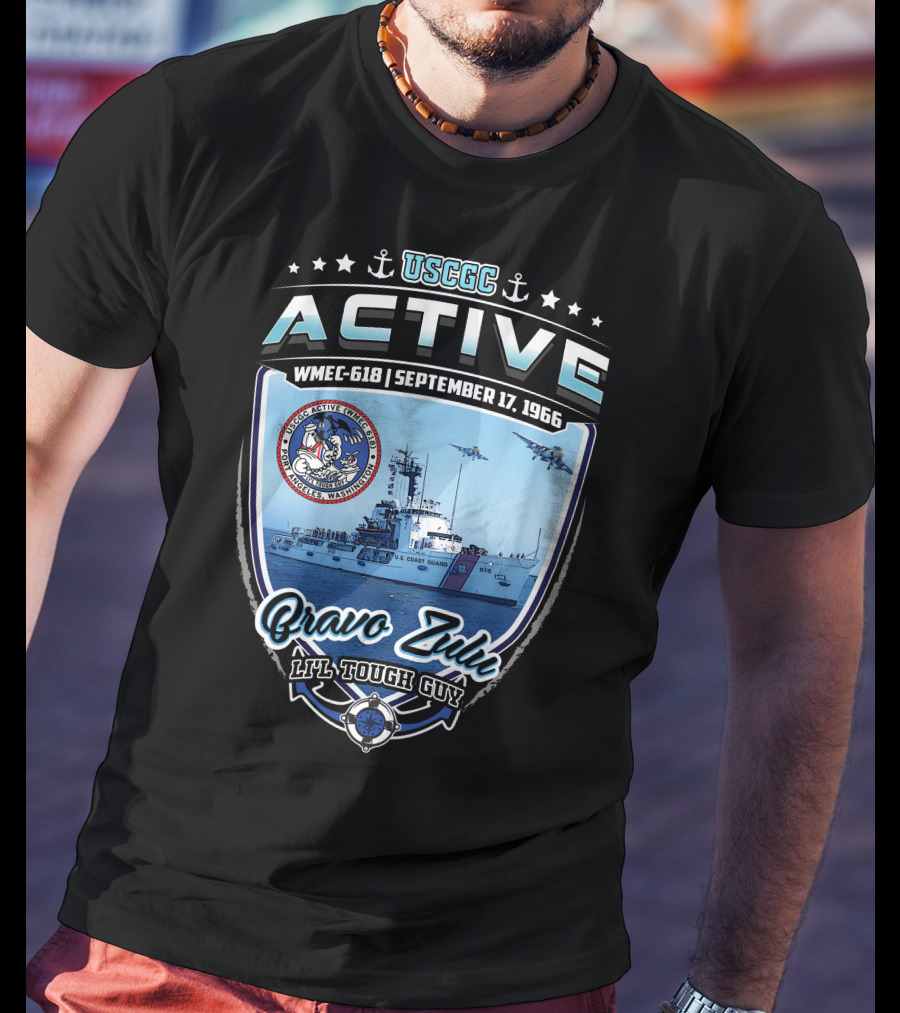 Uscgc Active Wmec-618 Bravo Zulu September 17 1966 Ltl Tough Guy T-Shirt