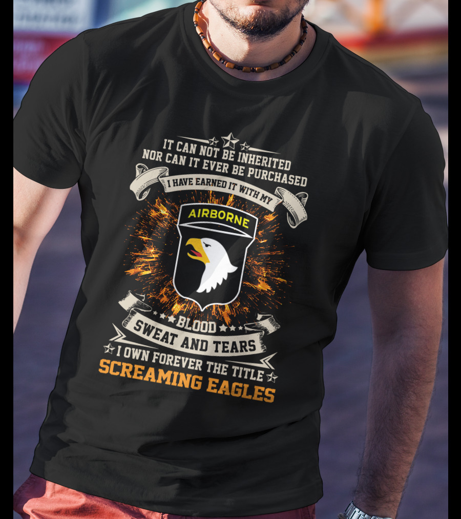 101st Airborne Division Screaming Eagles Blood Sweat And Tears T-Shirt