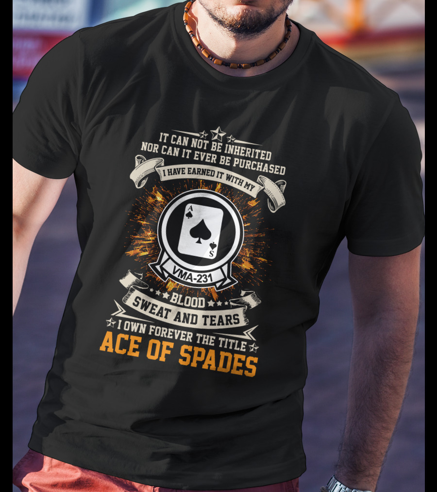 VMA 231 Ace Of Spades Blood Sweat And Tears T-Shirt