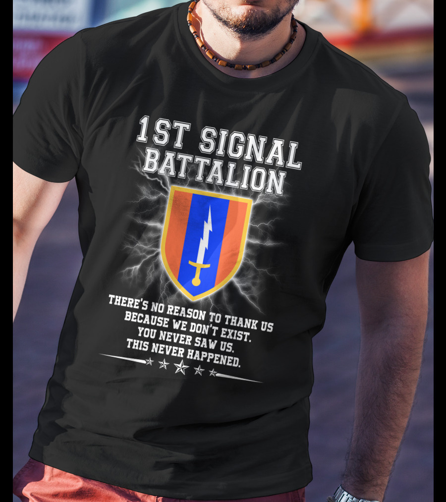 1st Signal Battalion You Never Saw Us This Never Happened T-Shirt