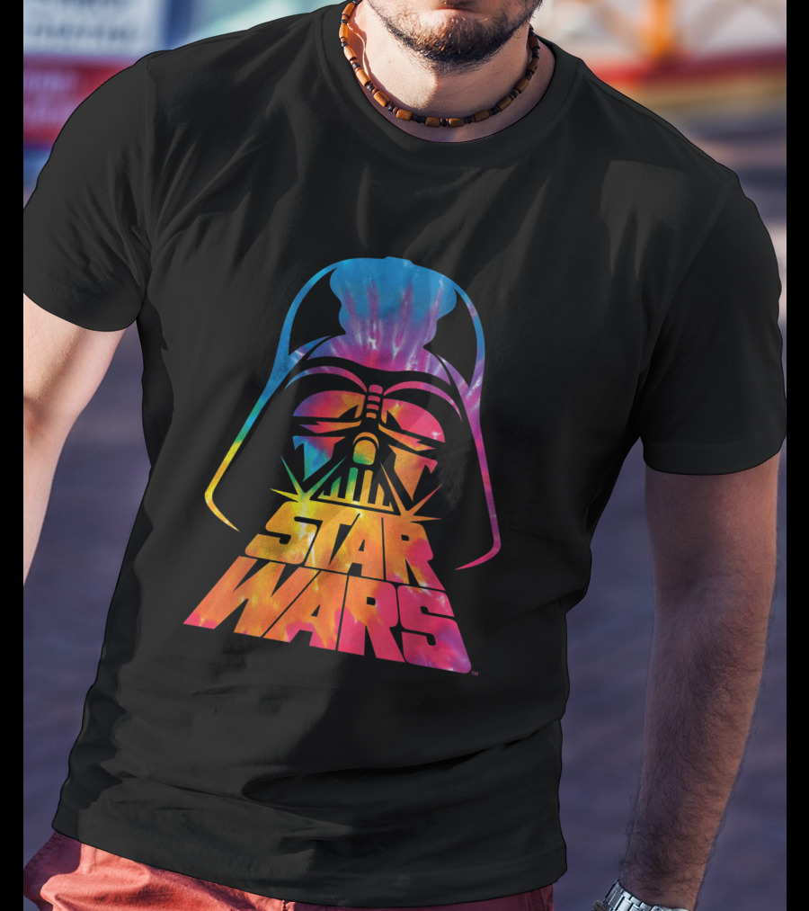 Star Wars Tie Dye Darth Vader Helmet T-Shirt