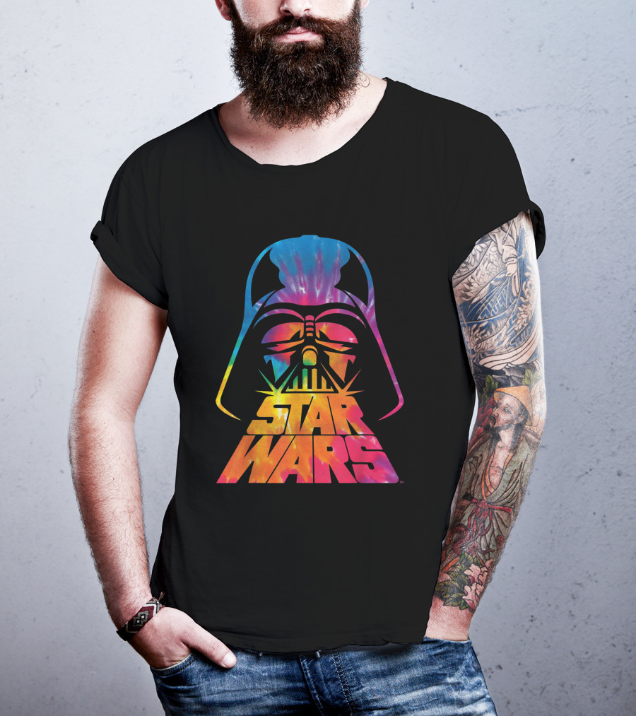 Star Wars Tie Dye Darth Vader Helmet T-Shirt