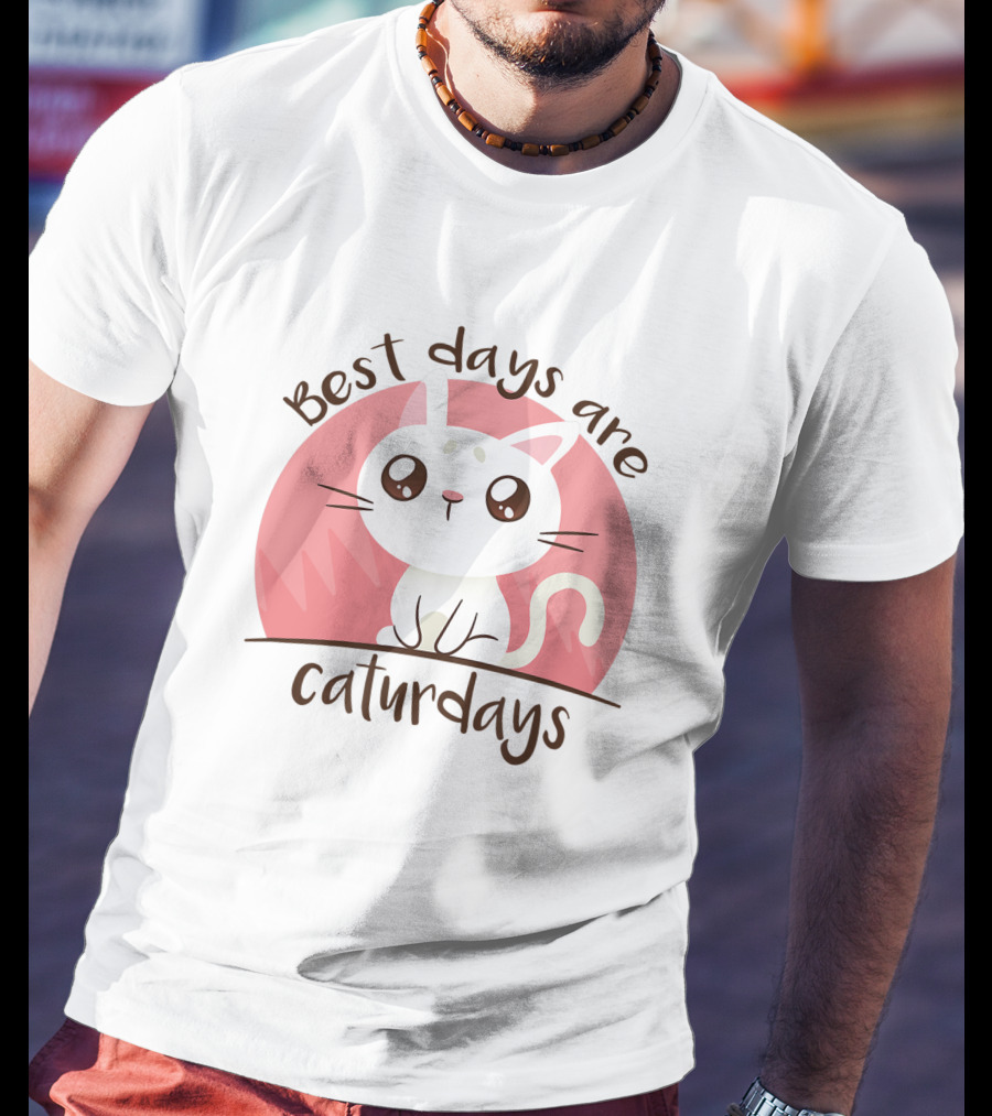 Best Days Are Caturdays Cute Cat For Cat Lover T-Shirt