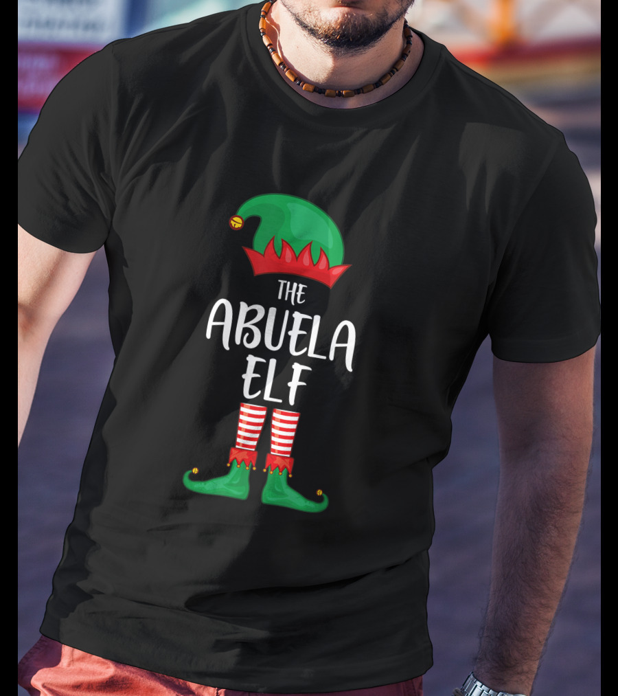 The Abuela Elf Christmas Party Matching Family Pajama Group T-Shirt
