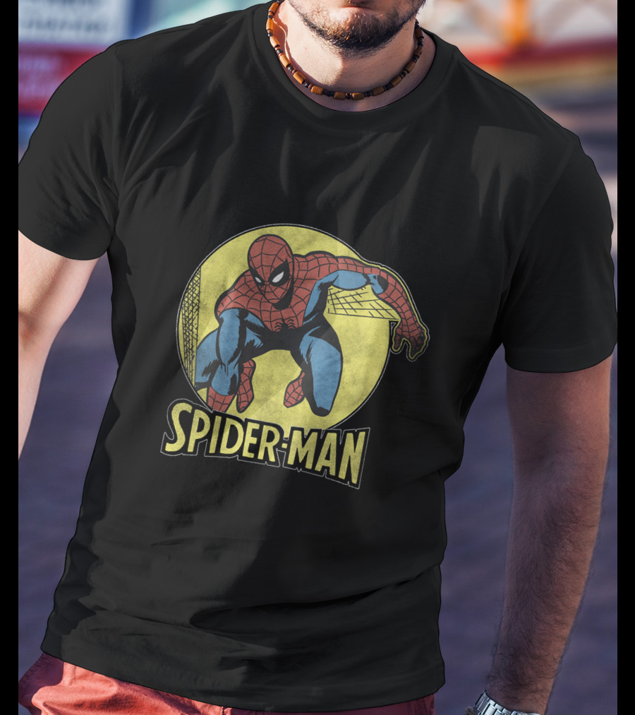 Marvel Spider-Man Comic Classic Circle Spider-Man Retro Image T-Shirt