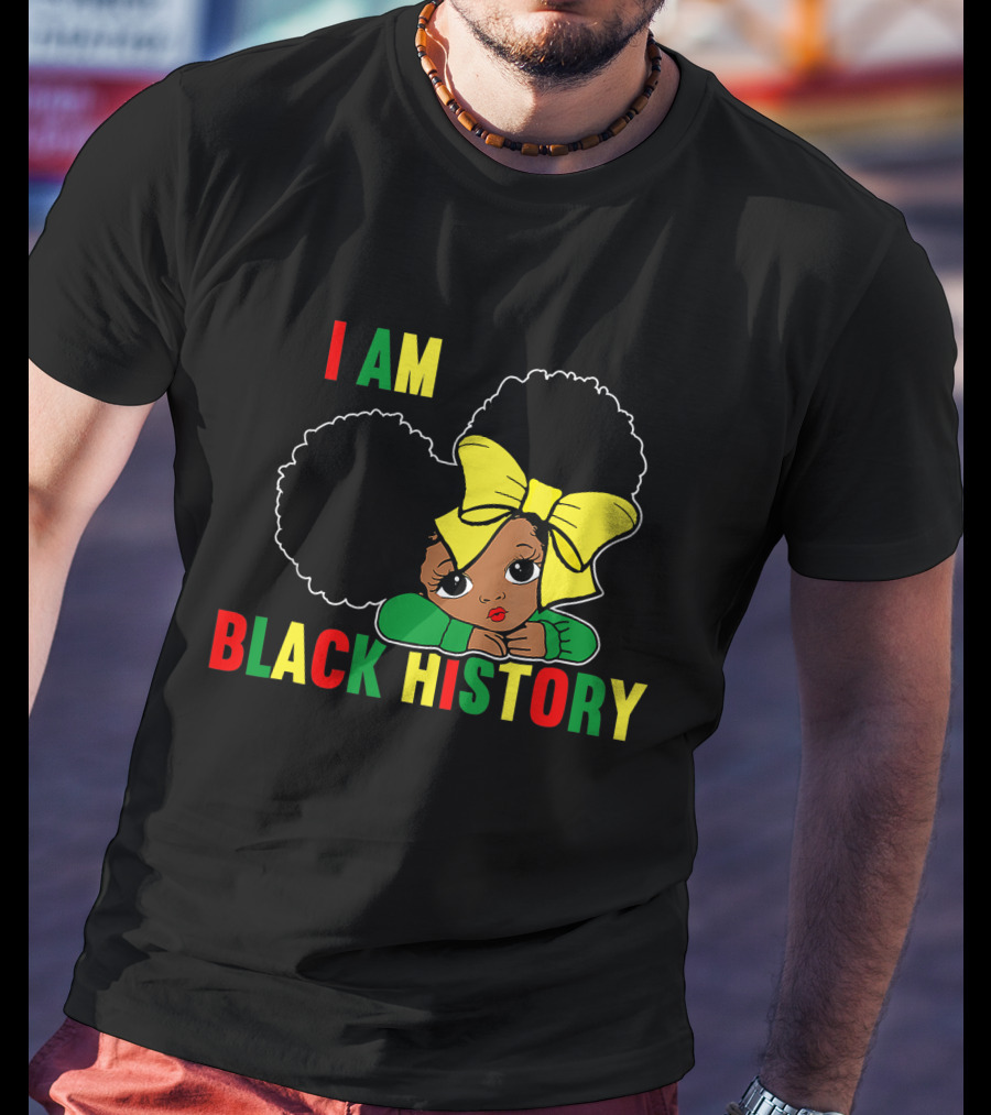 I Am Black History African Queen Girls Black History Month T-Shirt