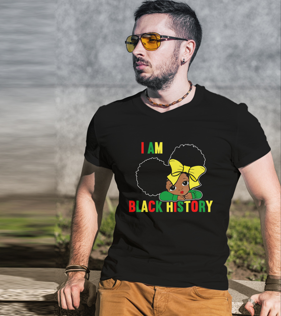 I Am Black History African Queen Girls Black History Month T-Shirt
