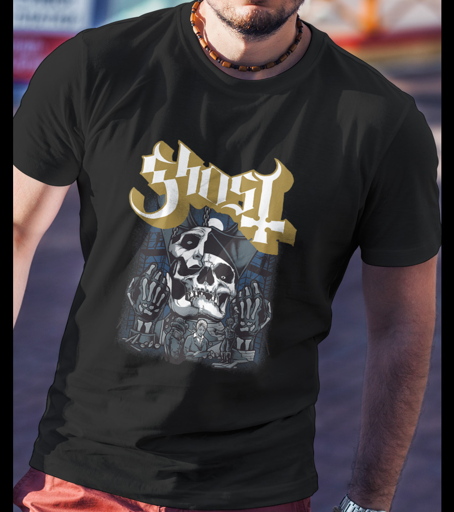Ghost Impera Skull In Construction Scene T-Shirt
