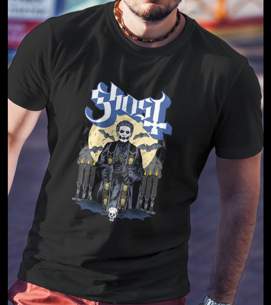 Ghost Impera Host Amazon Exclusive Bat Candles Moon Skull T-Shirt