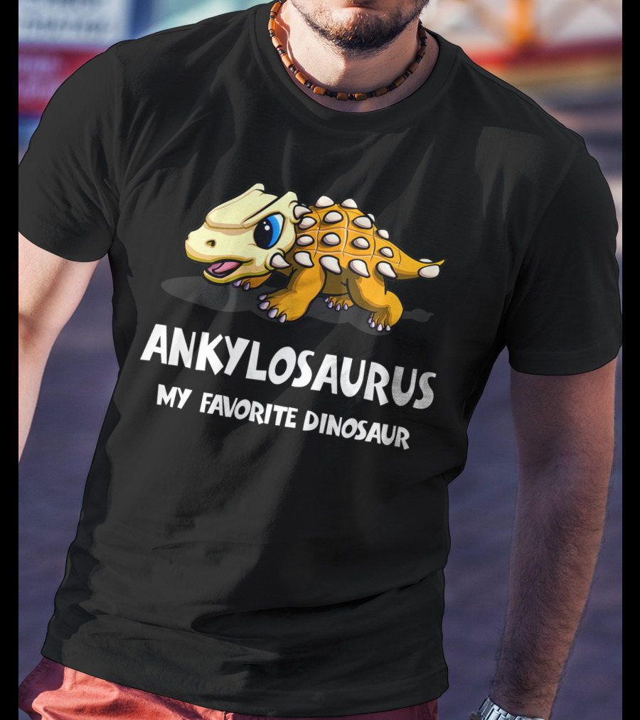 ANKYLOSAURUS MY FAVORITE DINOSAUR Cute Cartoon T-Shirt