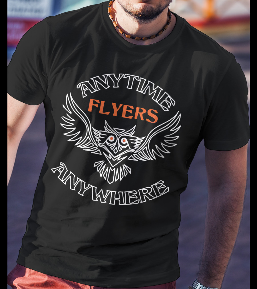 ANYTIME ANYWHERE FLYERS Owl Wings T-Shirt