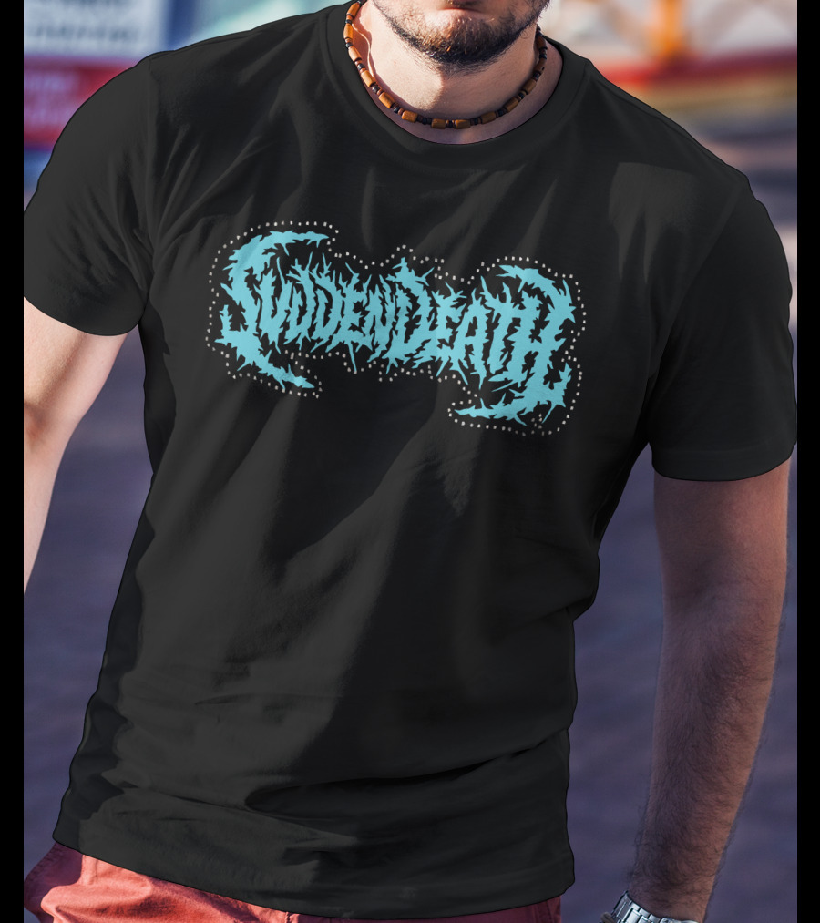Svdden Death Spiky Text Logo Blue T-Shirt
