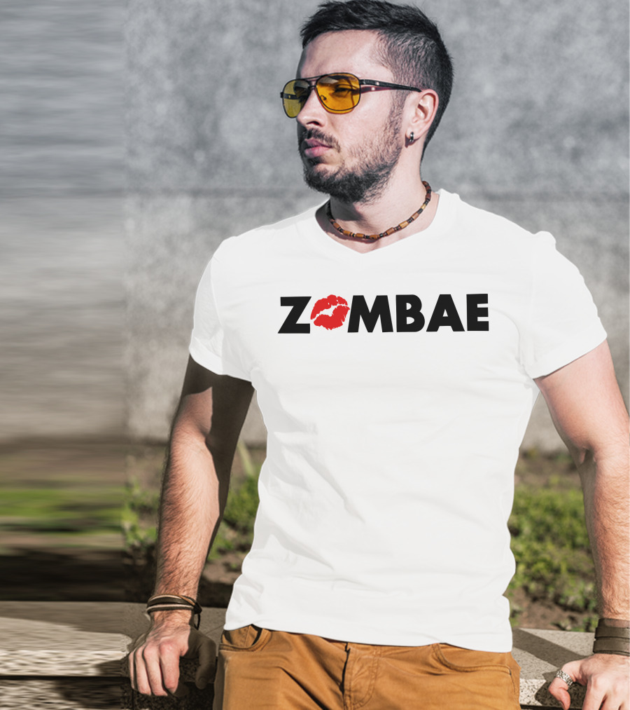 ZOMBAE Lip Print Glam And Gore Merch T-Shirt