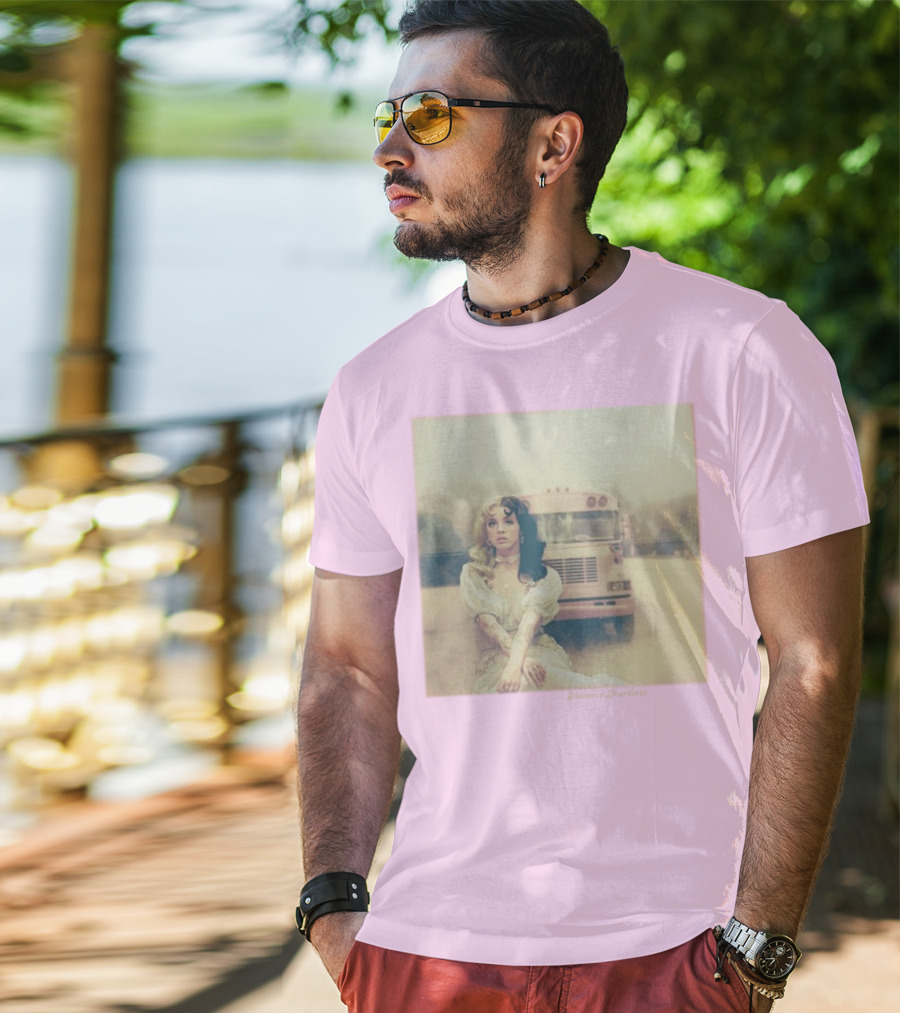 Melanie Martinez Vintage Bus Pastel Pink T-Shirt