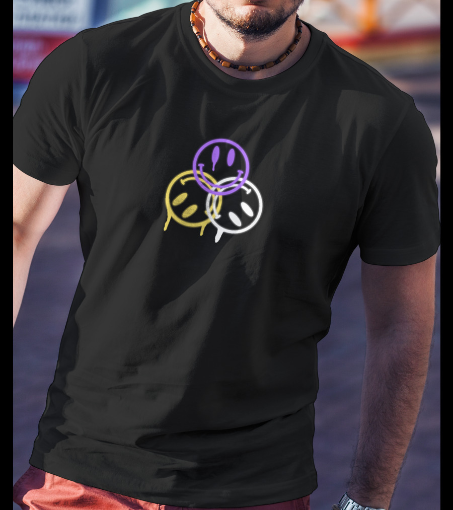 Dropouts Triple Drip Smiley Faces T-Shirt