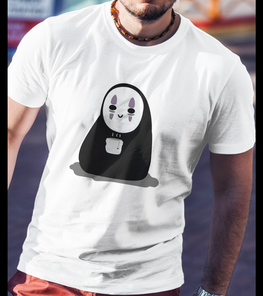 Spirited Away No-Face Holding Tea Cup T-Shirt