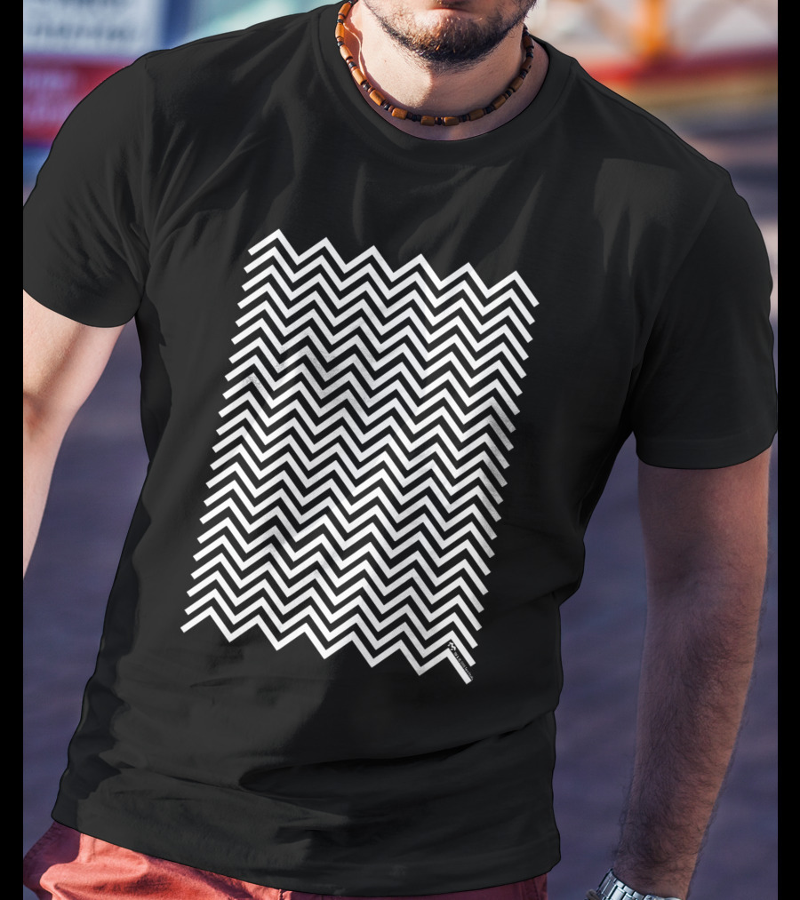 Twin Peaks Black Lodge Chevron Pattern Merch T-Shirt