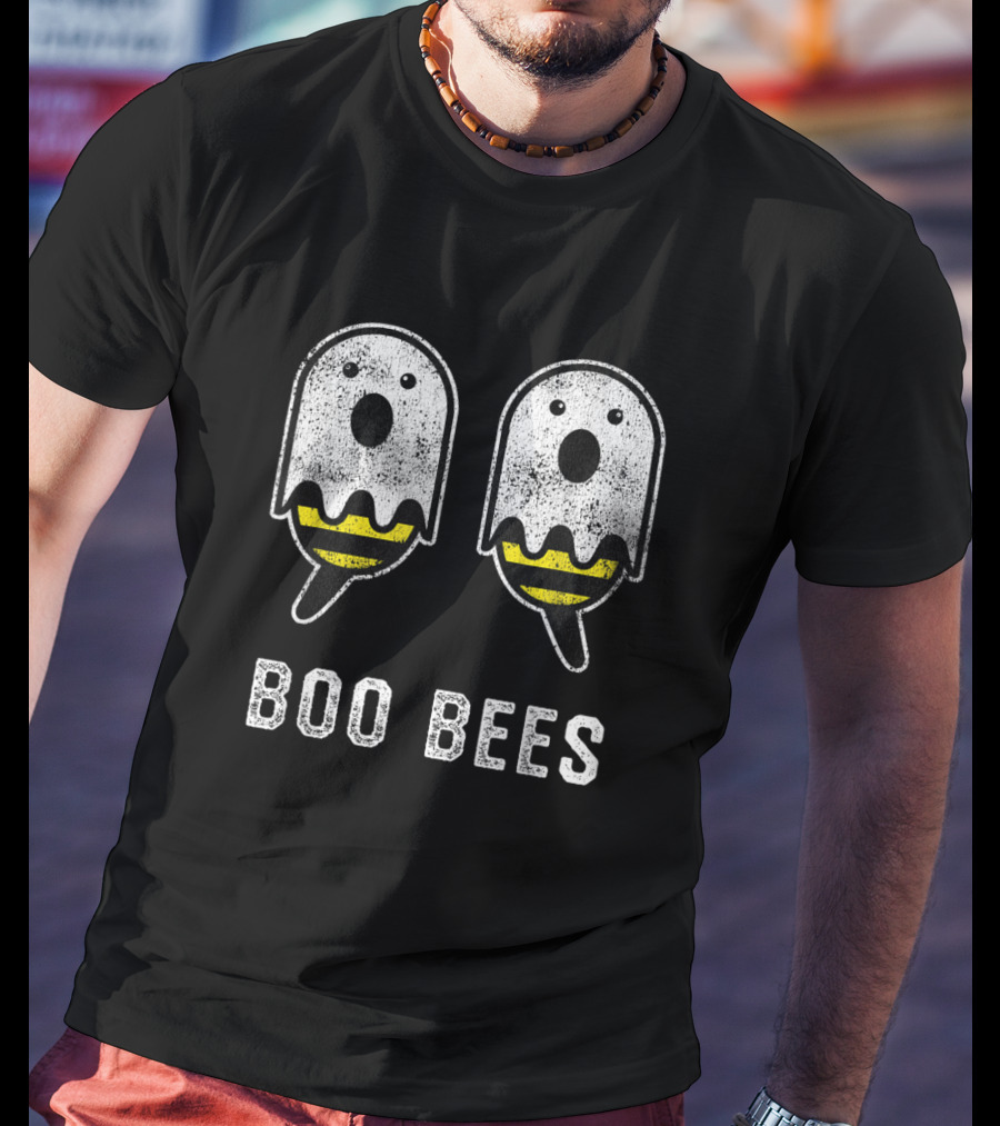 Boobees Halloween Costume Boo Bees Fun Ghosts And Bees Mashup T-Shirt