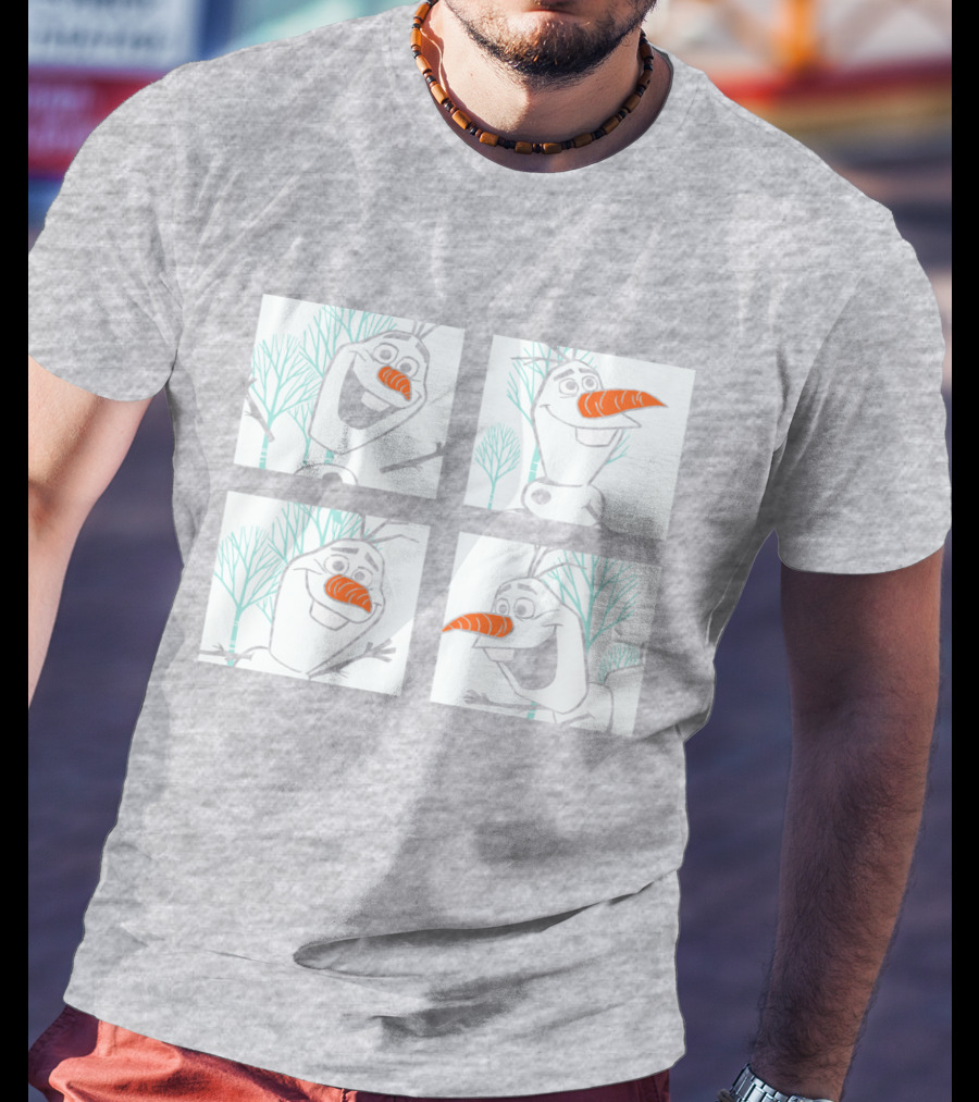 Frozen 2 Olaf Character Panels Winter Scenes T-Shirt