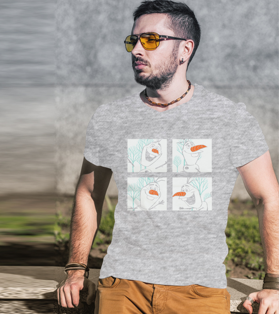 Frozen 2 Olaf Character Panels Winter Scenes T-Shirt